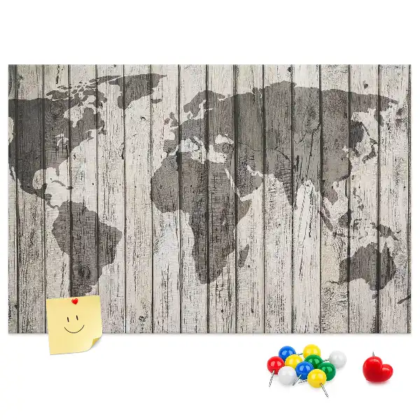 Korková tabule Mapové desky světa