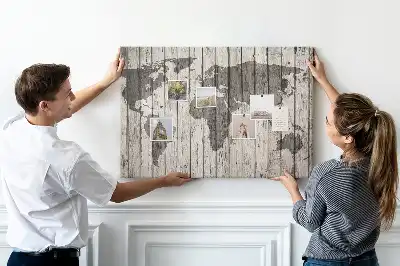 Korková tabule Mapové desky světa