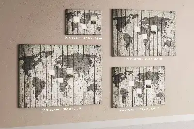 Korková tabule Mapové desky světa