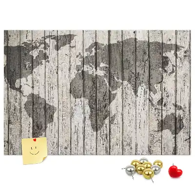 Korková tabule Mapové desky světa