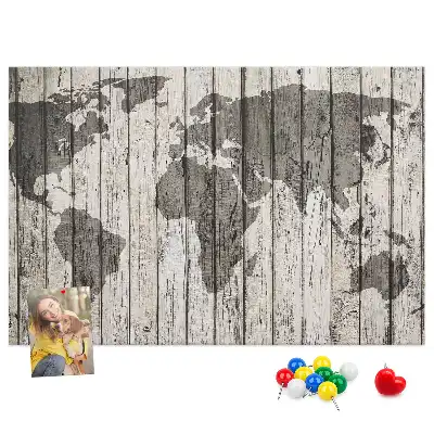 Korková tabule Mapové desky světa
