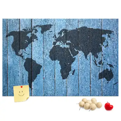 Nástěnka korková Mapa světa na hrací desce