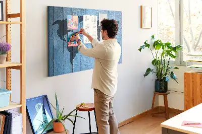Nástěnka korková Mapa světa na hrací desce