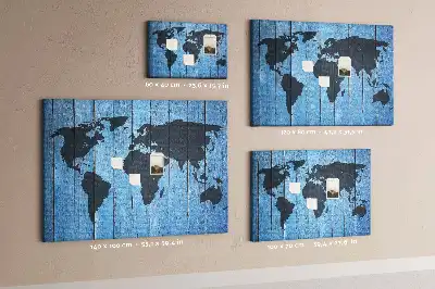 Nástěnka korková Mapa světa na hrací desce