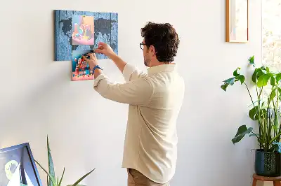 Nástěnka korková Mapa světa na hrací desce