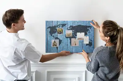 Nástěnka korková Mapa světa na hrací desce