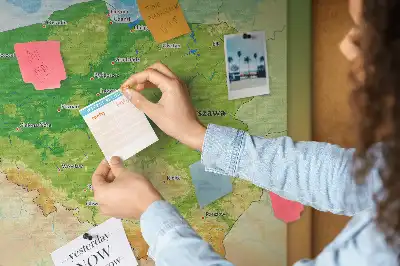 Nástěnka do dětského pokoje Fyzická mapa Polska