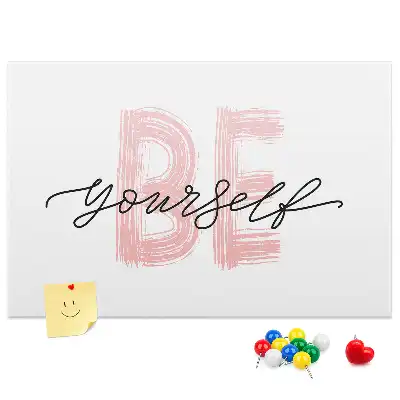 Nástěnka do dětského pokoje Nápis „Buď sám sebou“