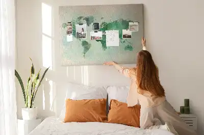 Nástěnka do dětského pokoje Rozmazané kontinenty vodní skvrny