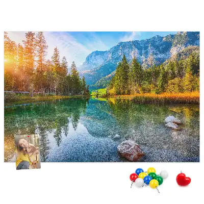 Nástěnka do dětského pokoje Říční horská krajina