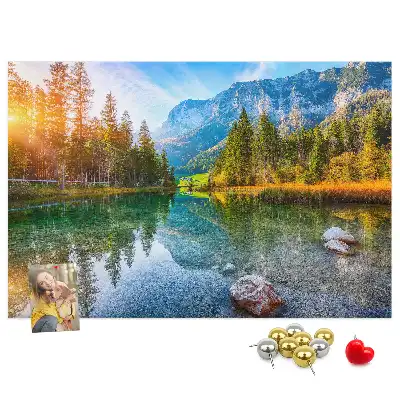 Nástěnka do dětského pokoje Říční horská krajina
