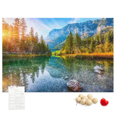 Nástěnka do dětského pokoje Říční horská krajina