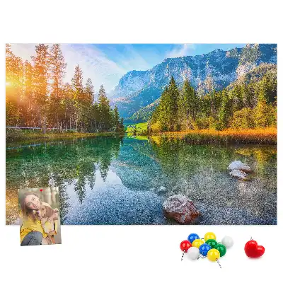 Nástěnka do dětského pokoje Říční horská krajina