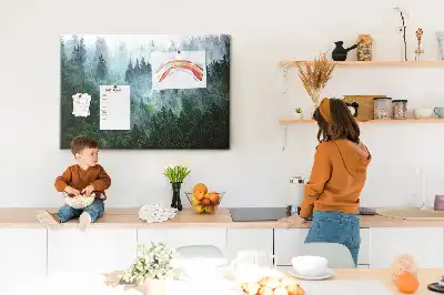 Korková nástěnka Mlhavý jehličnatý prales