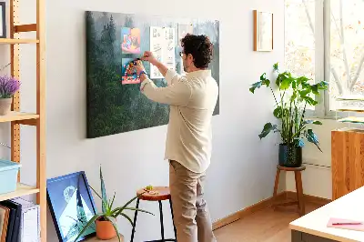 Korková nástěnka Mlhavý jehličnatý prales