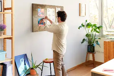 Nástěnka korková Mapa světa ve vintage stylu