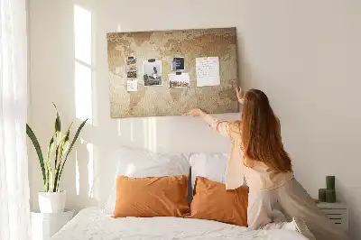 Nástěnka korková Mapa světa ve vintage stylu