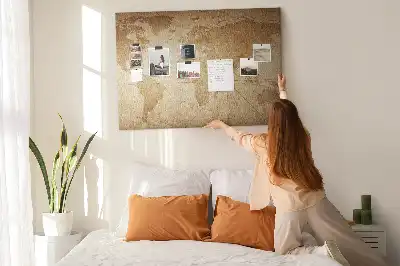 Nástěnka korková Mapa světa ve vintage stylu