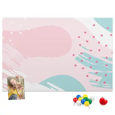 Korková nástěnka s motivem pastelové abstrakce