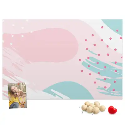 Korková nástěnka s motivem pastelové abstrakce