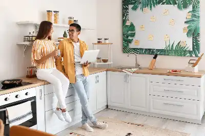 Nástěnka do dětského pokoje s motivem zelených listů safari