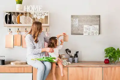 Korková nástěnka ve stylu dřevěných panelů