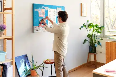Korková tabule Obrysová mapa zemí