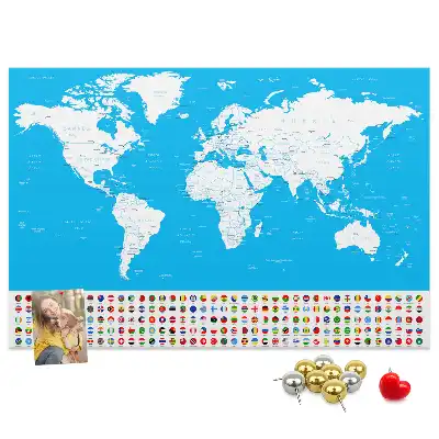 Korková tabule Obrysová mapa zemí