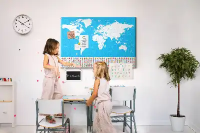 Korková tabule Obrysová mapa zemí