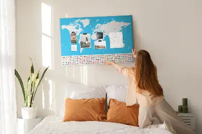 Korková tabule Obrysová mapa zemí