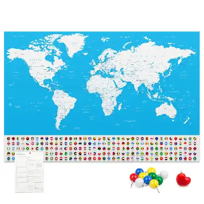 Korková tabule Obrysová mapa zemí