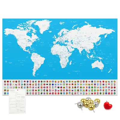Korková tabule Obrysová mapa zemí