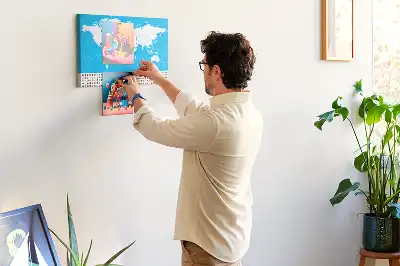 Korková tabule Obrysová mapa zemí