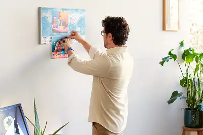 Nástěnka korková Ilustrace mapy kontinentů