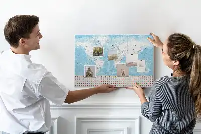 Nástěnka korková Ilustrace mapy kontinentů