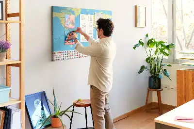 Nástěnka korková Klasická mapa světa