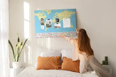 Nástěnka korková Klasická mapa světa