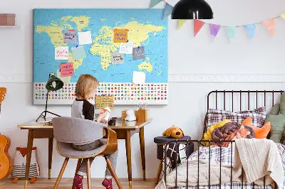 Nástěnka korková Klasická mapa světa