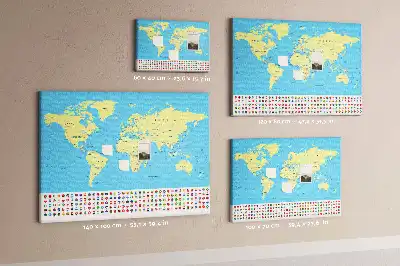 Nástěnka korková Klasická mapa světa