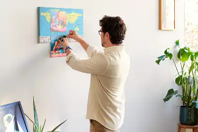 Nástěnka korková Klasická mapa světa