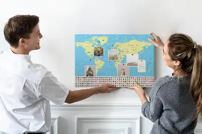 Nástěnka korková Klasická mapa světa