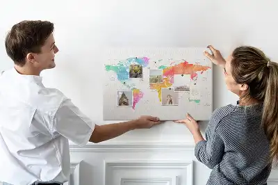 Korková tabule Akvarelová mapa světa