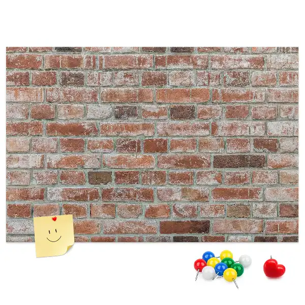 Nástěnka do dětského pokoje s motivem cihlové zdi