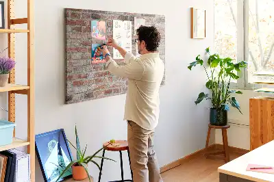Nástěnka do dětského pokoje cihlová zeď