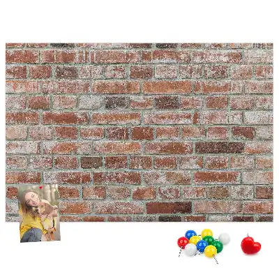 Nástěnka do dětského pokoje cihlová zeď
