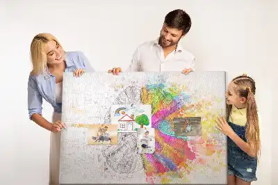 Nástěnka do dětského pokoje Kreativní mysl s grafikou