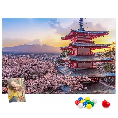 Korková nástěnka Japonské stavitelství