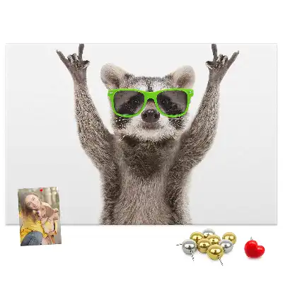 Nástěnka do dětského pokoje Mýval s brýlemi