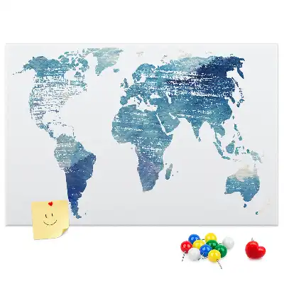 Nástěnka do dětského pokoje Mapa světa