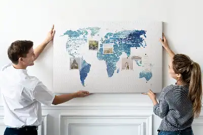 Nástěnka do dětského pokoje Mapa světa